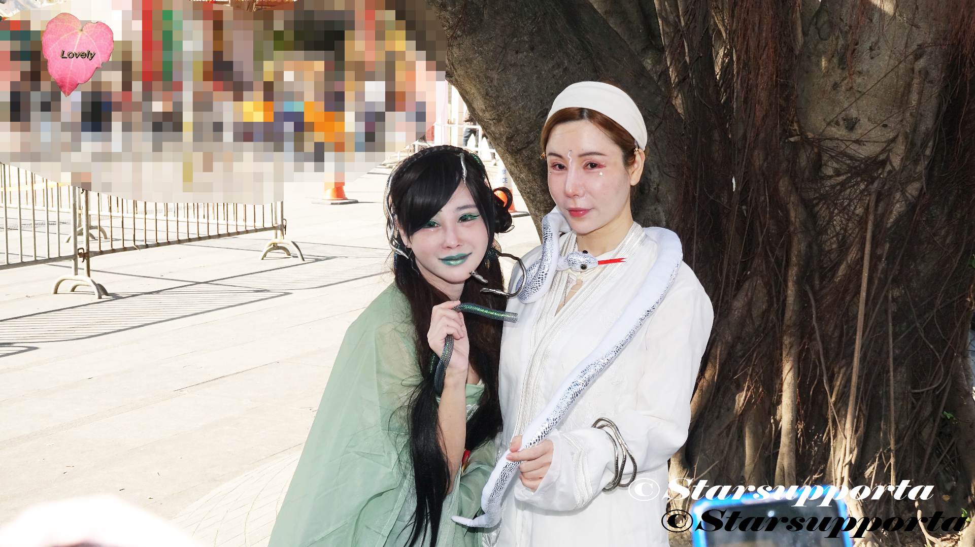 20250128 艾美琦 Amy、李子彤 Crystal @ 頭注香活動 @ 香港黃大仙廟門口